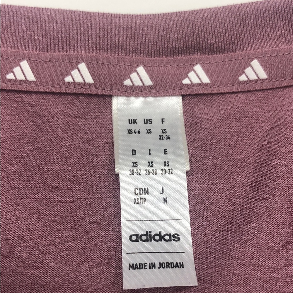 Adidas AEROREADY V-Neck Short Sleeve Tee - Light Mauve - XS - Picture 2 of 9